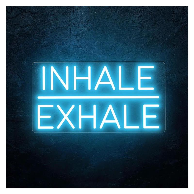 Yoga Fitness Holiday - Insegna luminosa al neon Inhale Exhale,