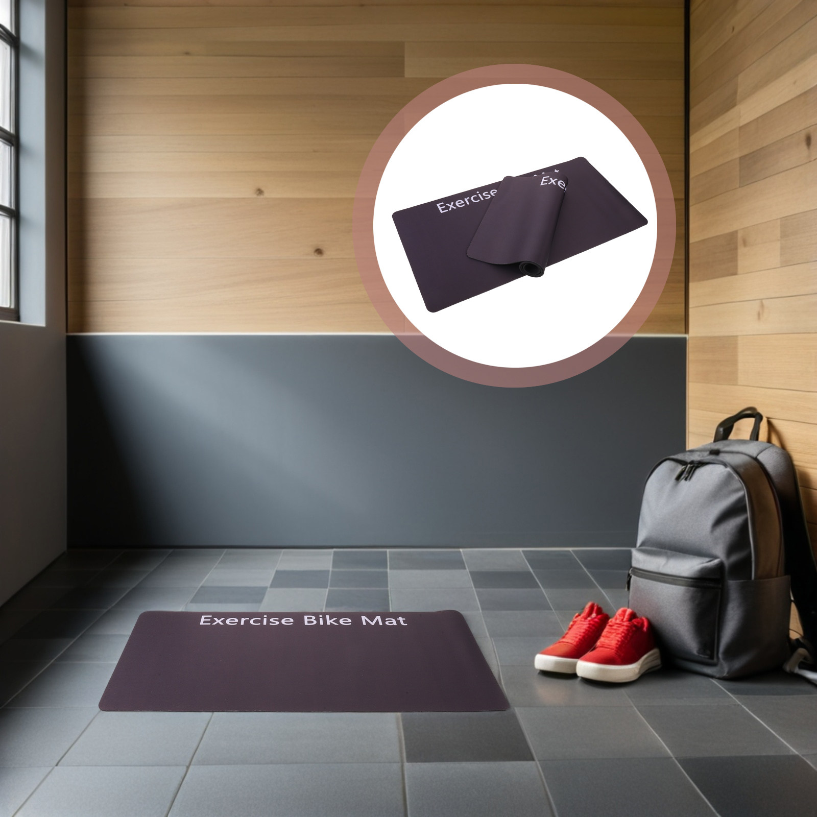 Gym Floor Mats - 2 Pezzi Tappetino Ammortizzante per Attrezzature