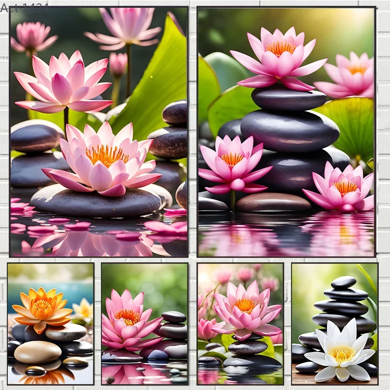 Yoga Fitness Studio - Stampa su Tela Zen con Fiori