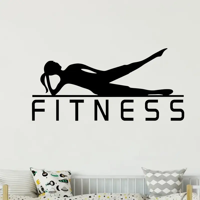 Yoga Fitness Wallpaper - Un adesivo in vinile con immagine