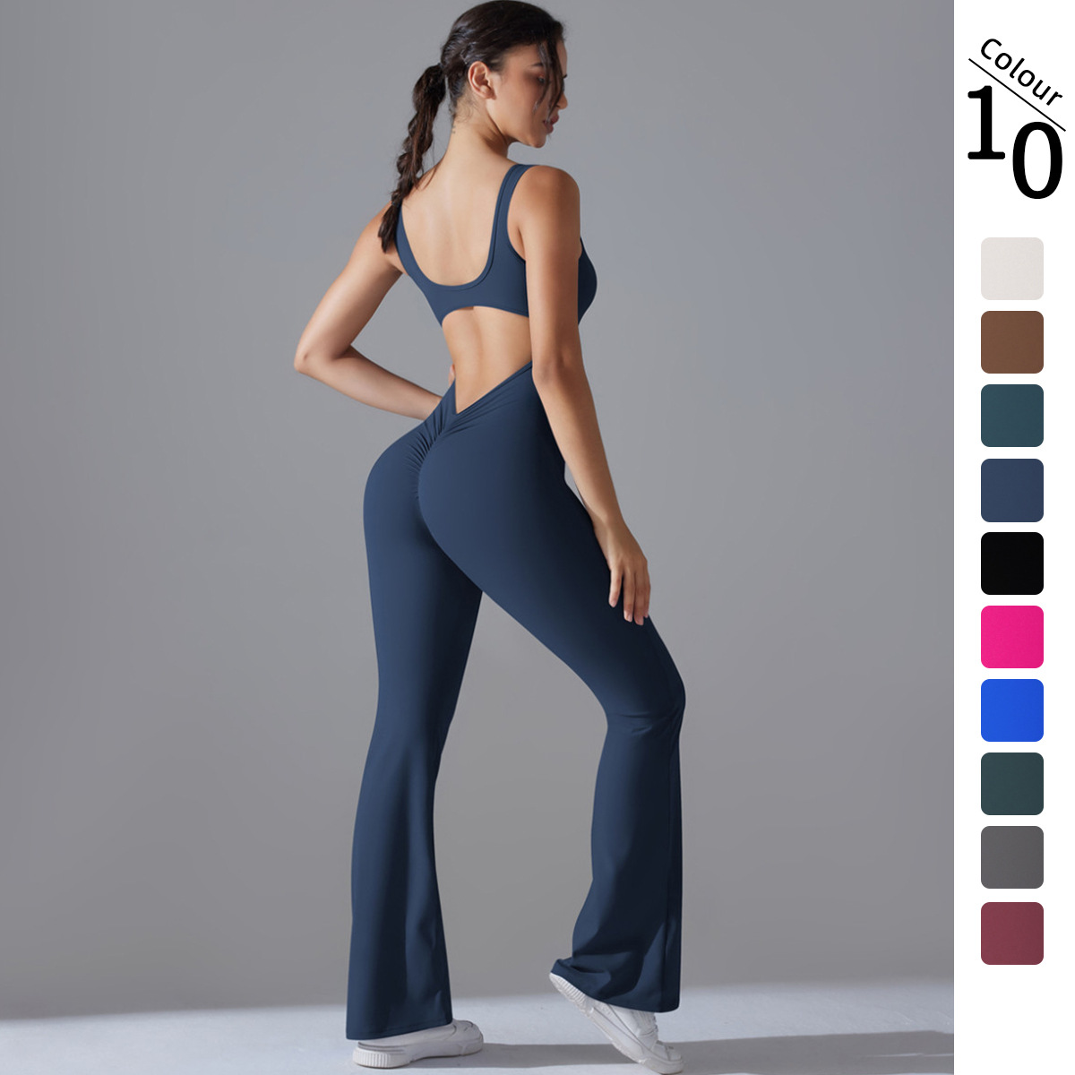 Yoga Fitness Stretching - Tuta sexy con scollo a V