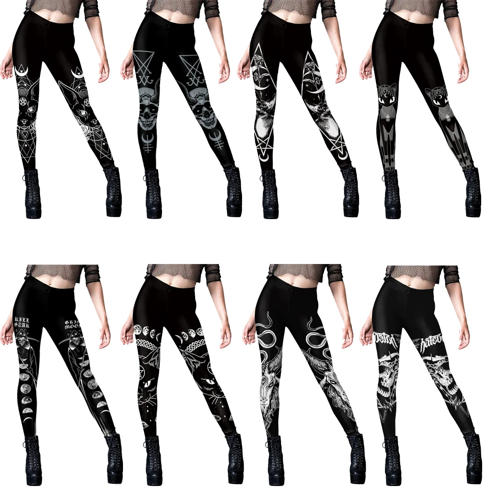 Yoga Fitness Holiday - Leggings da donna gotici Leggins skinny