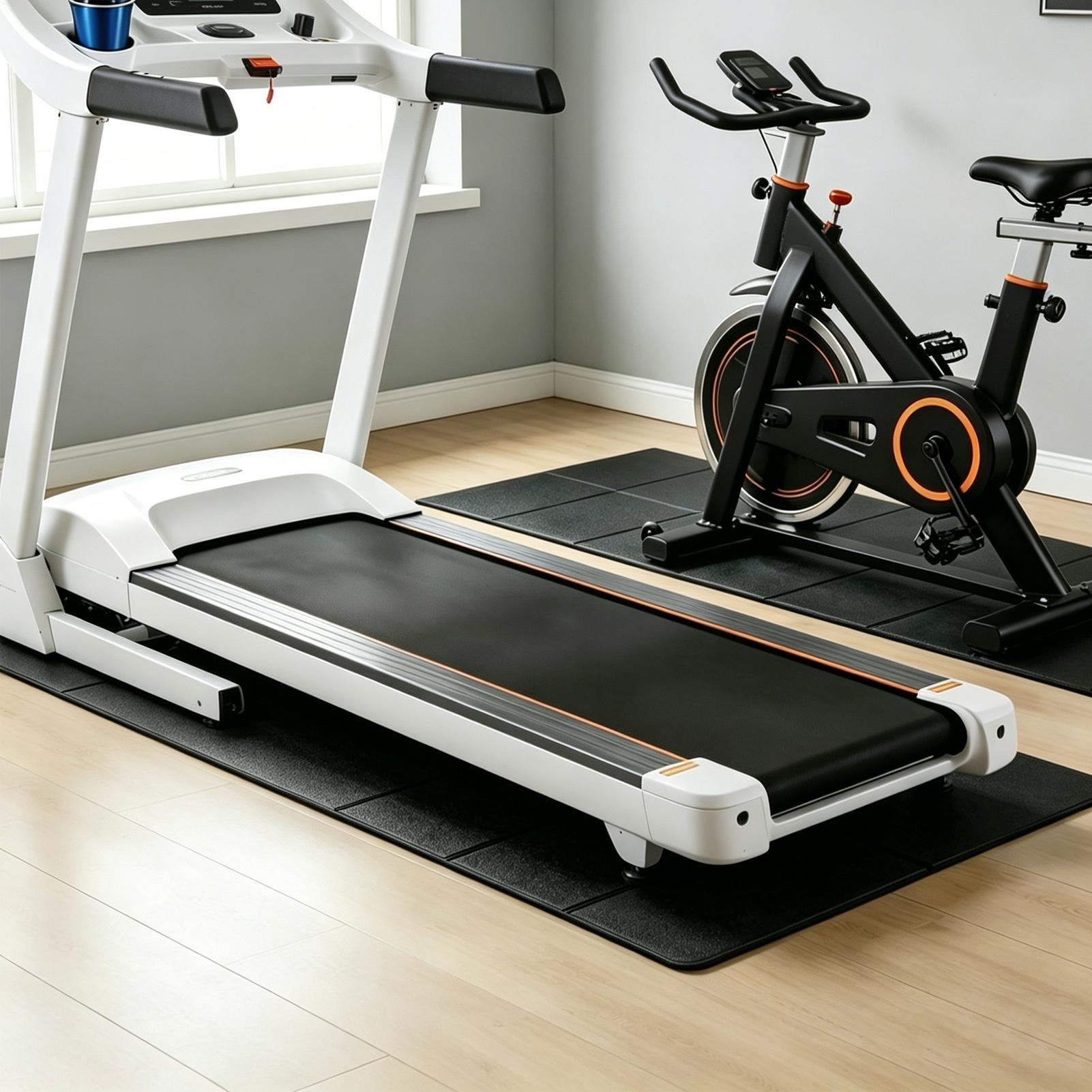 Gym Floor Mats - Tappetini per tapis roulant antiscivolo, assorbenti