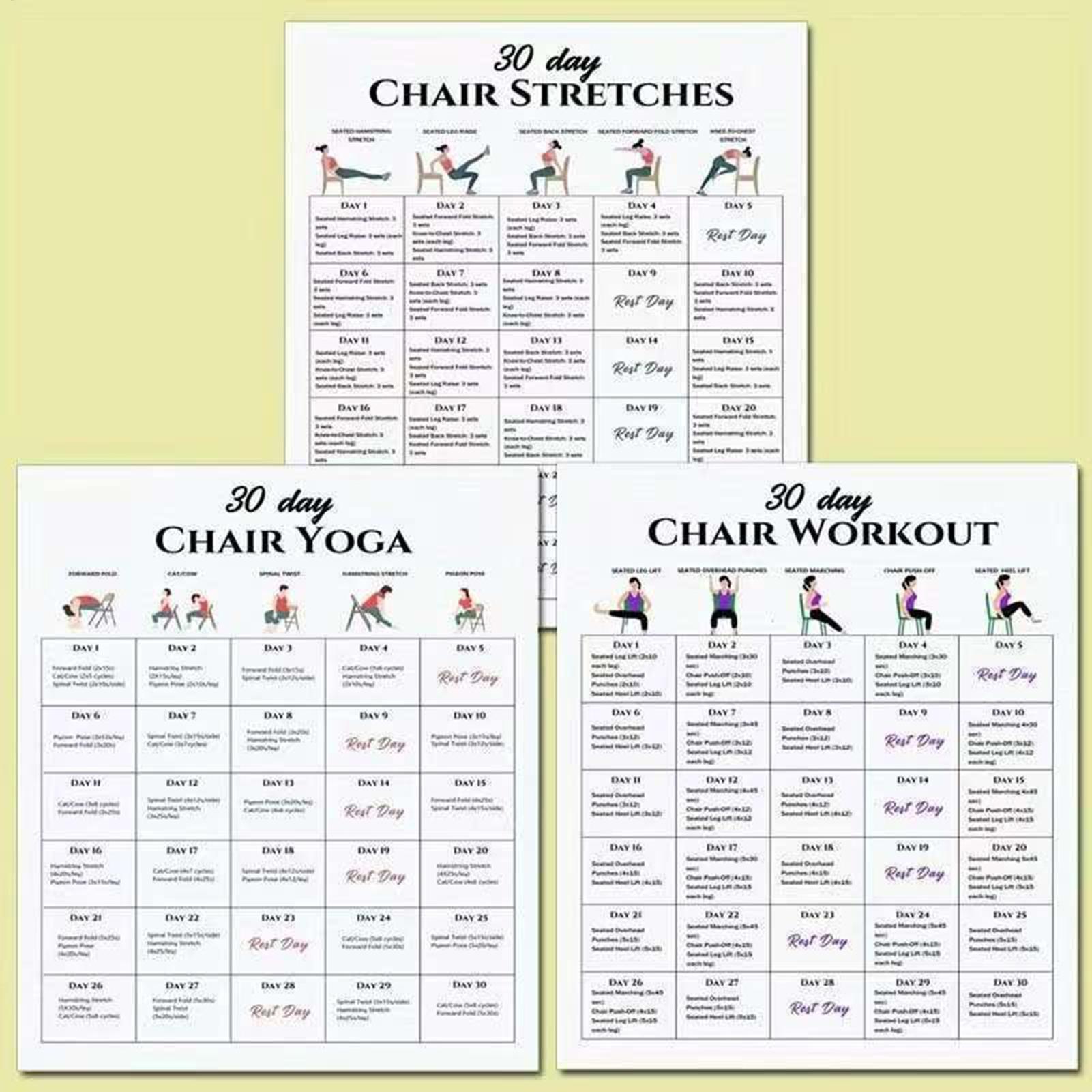 Yoga Fitness Wallpaper - 6 pezzi Poster fitness Sedia da