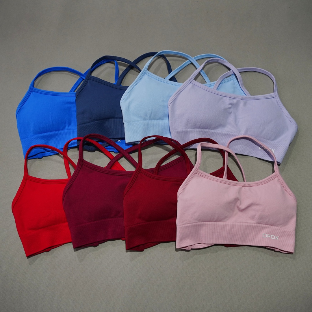 Yoga Fitness Stretching - Reggiseno da yoga DFDK a costine