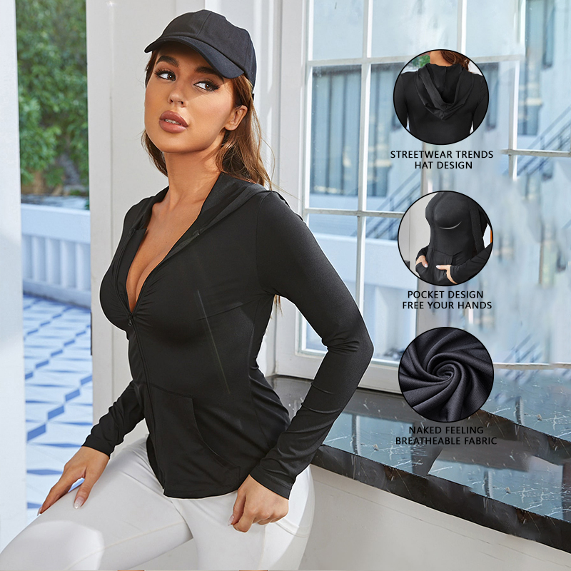 Giacca sportiva da donna nera, - Yoga Fitness Wear recensione e prezzo