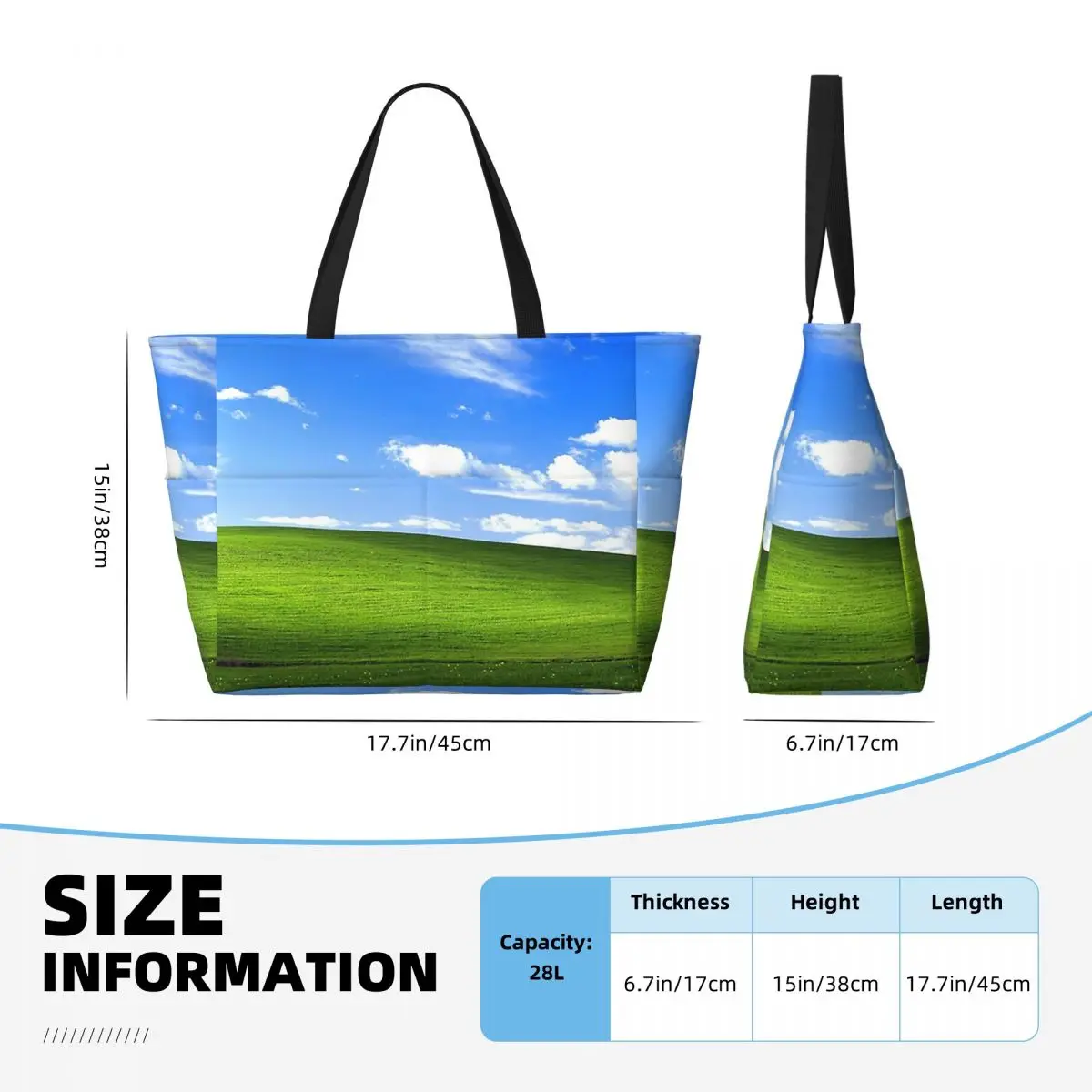 Borsa tote grande con stampa d - Yoga Fitness Wallpaper recensione e prezzo