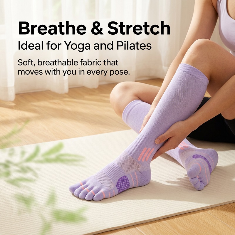 1/6 Paia di Calze Lunghe da Do - Yoga & Fitness With Denise recensione e prezzo