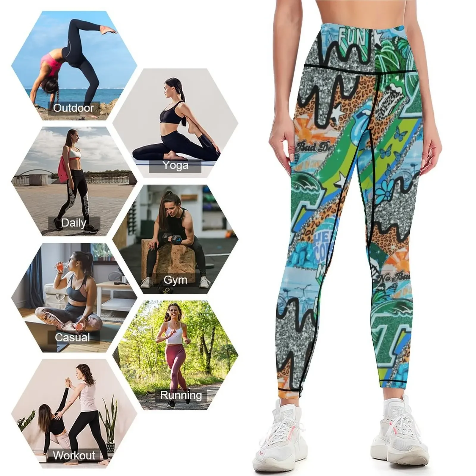 TU WALLPAPER Leggings Pantalon - Yoga Fitness Wallpaper recensione e prezzo
