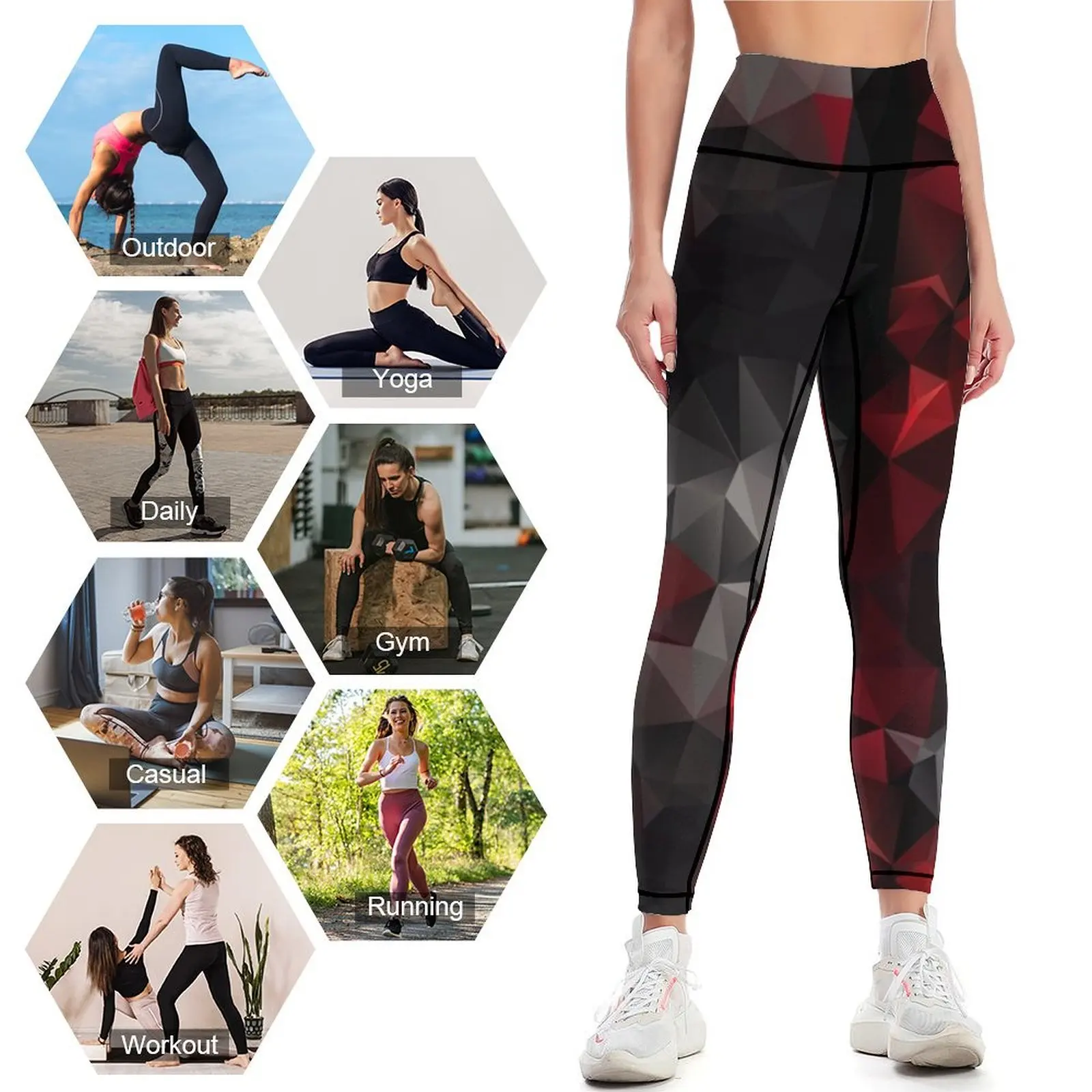 Sfondo astratto di triangoli e - Yoga Fitness Wallpaper recensione e prezzo