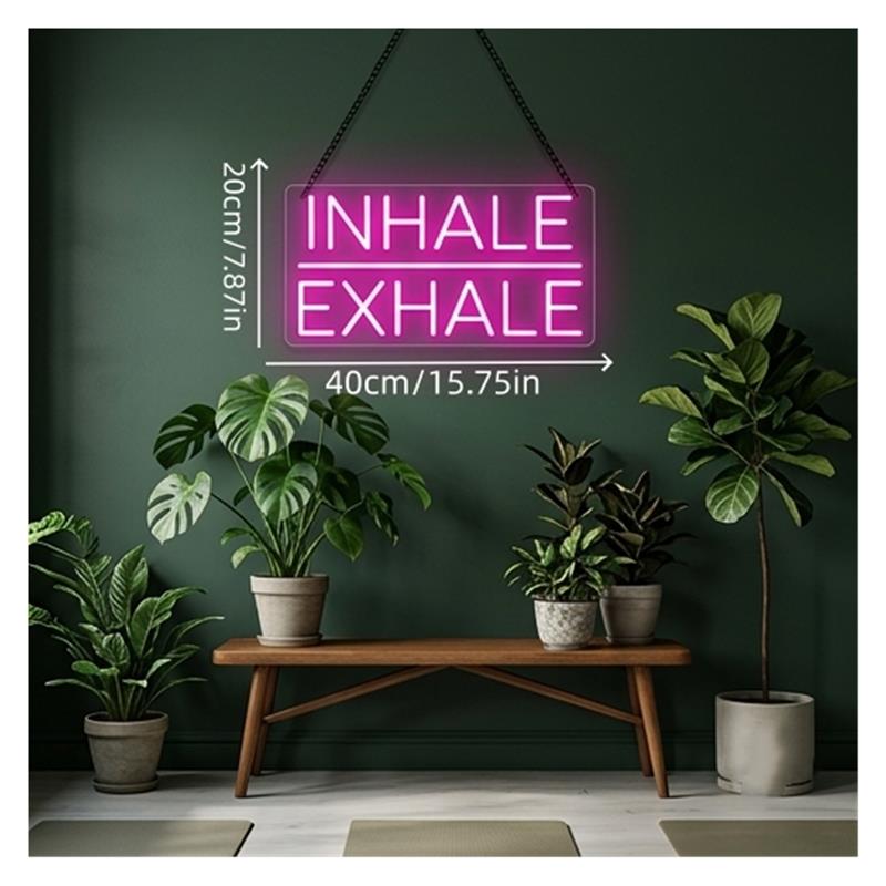 Insegna al neon Inalare Espira - Yoga Fitness Holiday recensione e prezzo