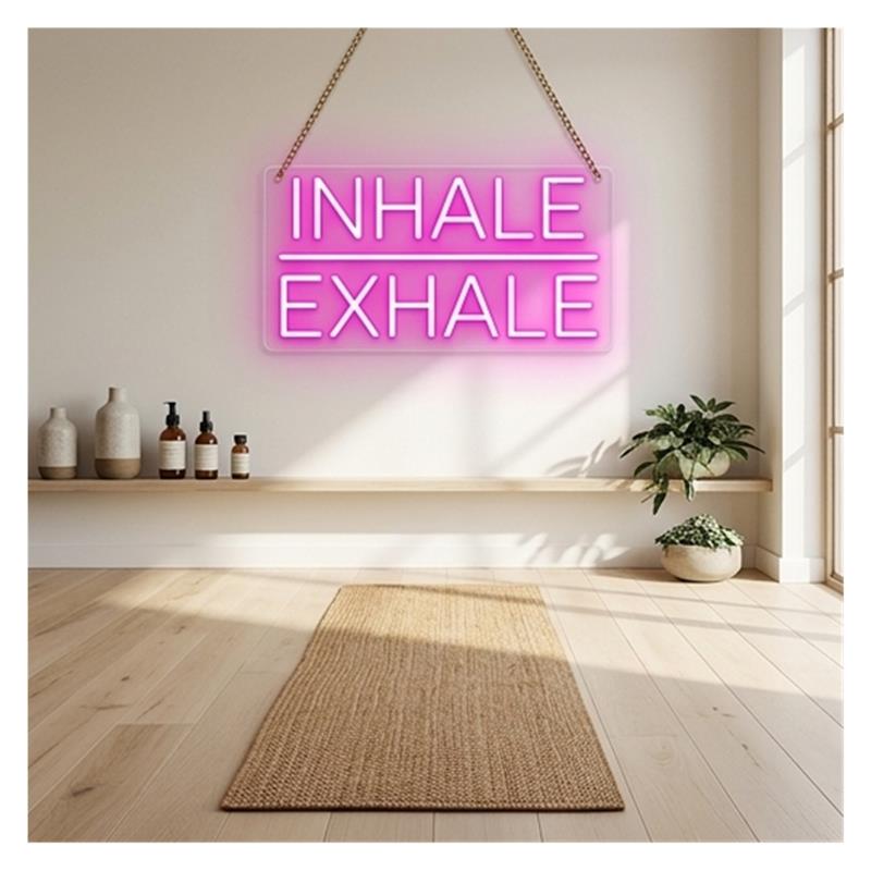 Insegna al neon Inalare Espira - Yoga Fitness Holiday recensione e prezzo